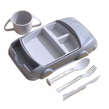 Cartoon Children s Tableware Set Detachable Kid s Lunch Plate Car Shaped Dinner Plate Kitchen