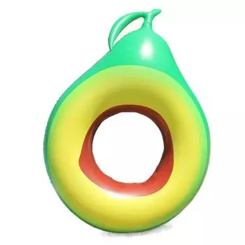 Cartoon Childrens Avocado Inflatable Swimming Circle Floating Toy Drainage