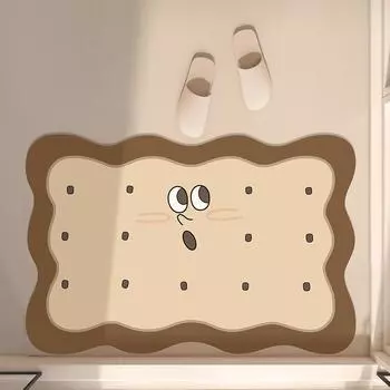 Cartoon Cookie Bathroom Diatom Mud Mat Bathroom Non-slip Mat Household Toilet Toilet Absorbent Floor Mat 40*60cm