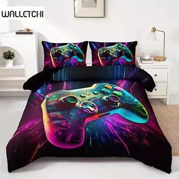 Cartoon Cool Gamepad Duvet Cover Set 1 Duvet Cover+2 Pillowcase Soft And Comfortable HD Printing Bedding Set For Home Pillowcase 135X200cm