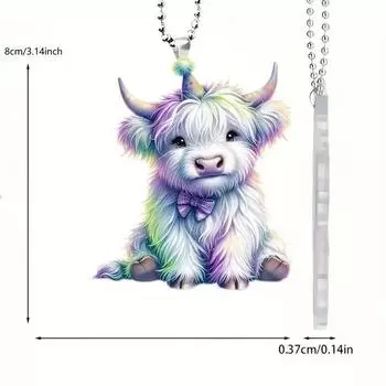 Cartoon Cow Charming Acrylic Car Decoration For Christmas Tree And Home Decor