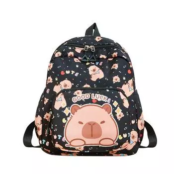 Cartoon Cute Capybara Letter Pattern Children Backpack For Young Children