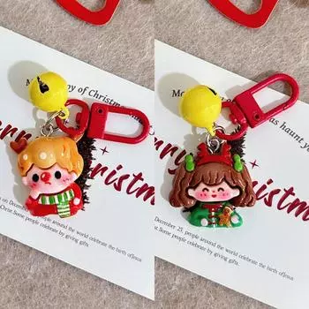 Cartoon Cute Christmas Fashion Kawaii Santa Claus Pendant Versatile Backpack Decoration Accessories Gifts A5