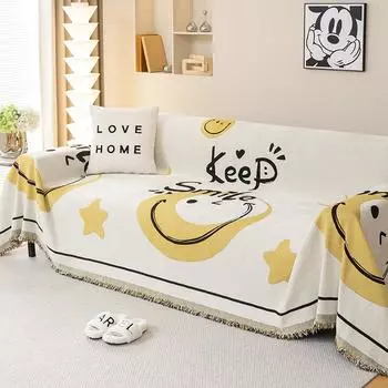 Мультяшный милый Four Seasons Universal Ins Чехол для дивана Ткань Полное покрытие Полное покрытие Полотенце для дивана Чехол для подушки Одеяло Подушка 180*130cm