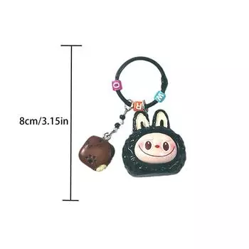 Мультяшная милая кукла Лабубу брелок кулон креативный автомобильный брелок кавайный универсальный рюкзак украшения аксессуары подарки