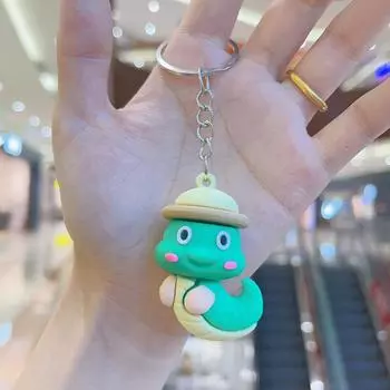 Мультяшный милый кулон на удачу зодиакальный брелок год змеи креативный рюкзак подвеска украшение автомобильный ключ аксессуары подарки на год розовый