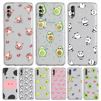 Cartoon Cute Pig Panda Avocado Phone Case For Samsung Galaxy A50 A70 A20 A30 A40 A20E A10 A10S A20S A02S A12 A22 A32 A52S Cover Samsung A10