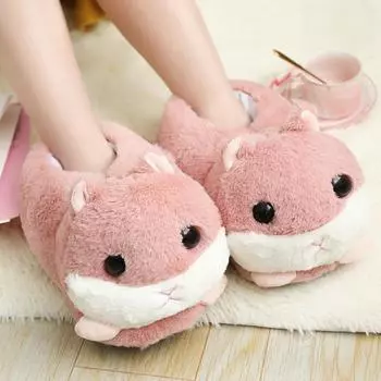 Cartoon Cute Plush Cotton Slippers for Women in Autumn and Winter 2024 Bag and Indoor Women s Couple Home Warmth Slipper Zapatos 36-42