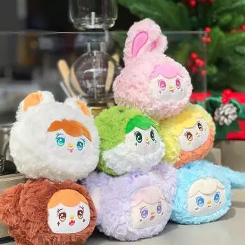 Cartoon Cute Plush Doll Coin Purse Pendant Kawaii Stuffed Doll Toy Keychain Exquisite Backpack Decoration Accessories Gifts коричневый