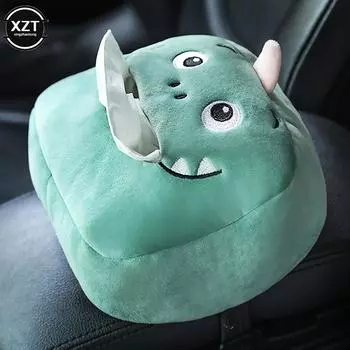 Cartoon Cute Plush Removable Tissue Boxes Cover Car Home Office Draw Paper Storage Box Organizer Living Room Bedroom Decoration розовый