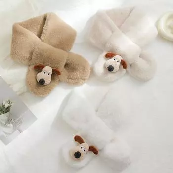 Cartoon Cute Rex Rabbit Hair Children S Scarf Men S And Women S Autumn And Winter Thickened Plush Scarf Baby Neck Protection Scarf