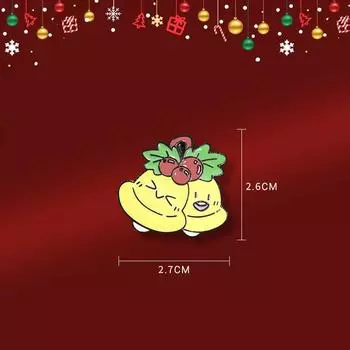 Cartoon Cute Santa Claus Brooch Elk Bear Snowman Bell Small Gift Metal Badge Pin Accessories