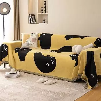 Cartoon Cute Sofa Cover Cloth Anti-Scratching Four Seasons Universal Sofa Cover All-Inclusive Universal Sofa Saddle Cover Cover 180*130cm