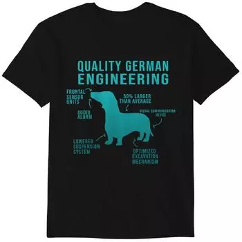 Cartoon Dachshund T-Shirt Funny Weiner Dog Joke Sarcastic German Classic T-shirt S