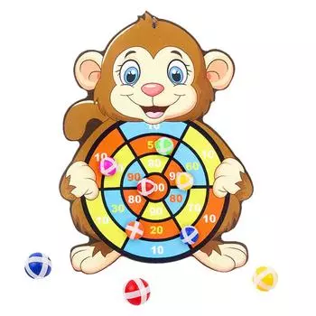 Cartoon Dart Board Sticky Ball Safe with Hook Sticky Ball Toy for Preschool Gift Little elephant section