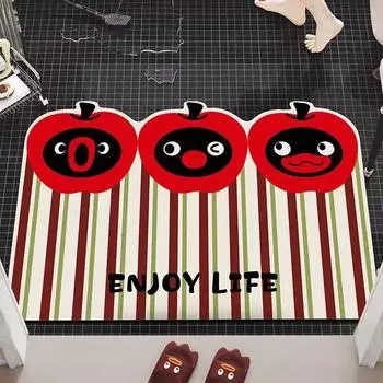 Cartoon Diatom Mud Floor Mat Bathroom Absorbent Floor Mat Bathroom Floor Mat Entrance Door Mat 50 * 80Cm