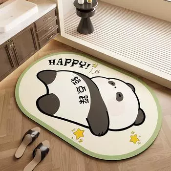 Cartoon Diatom Mud Mat Household Carpet Bathroom Absorbent Non-slip Mat Quick Drying Bathroom Absorbent Mat 40 * 60cm diatom mud