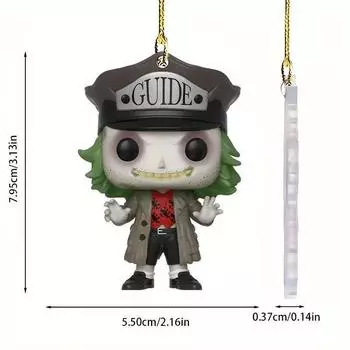 Cartoon Dinosaur Festive Acrylic Christmas Tree Hanging Decor For Car And Accessories Bag