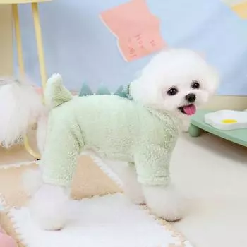 Cartoon Dog Dinosaur Jumpsuit Soft Puppy Cosplay Clothes Dog Hooded Pajamas for Dogs Puppy XL