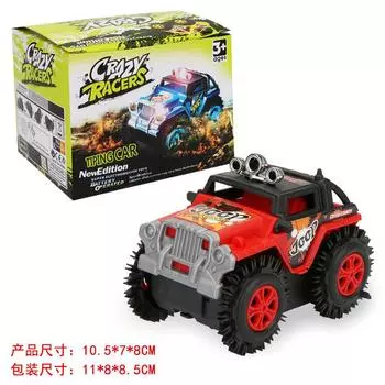 Cartoon Electric Dump Car, Children S Play Stunt Car Flip Jeep Farmer Police Car, Toy Car