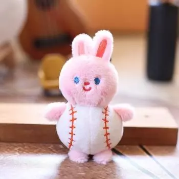 Cartoon Football Cute Dog Rabbit Plush Keychain Pendant Pp Cotton Children Gift