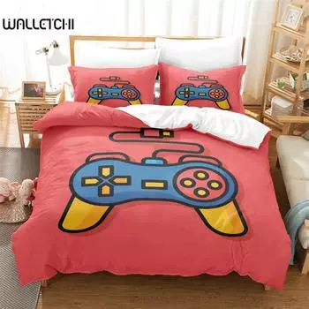Cartoon Game Machine Bedding Set Duvet Cover Set 3d Bedding Digital Printing Bed Linen Queen Size Bedding Set Fashion Design EU single(135x200cm)