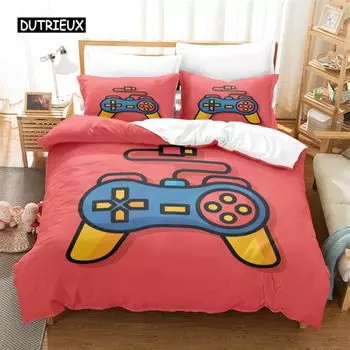Cartoon Game Machine Bedding Set Duvet Cover Set 3d Bedding Digital Printing Bed Linen Queen Size Bedding Set Fashion Design EU single(135x200cm)