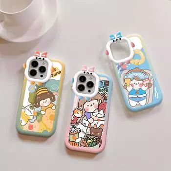 Чехол для телефона с рисунком девушки из мультфильма, чехол для телефона с линзами монстра, мягкий защитный чехол для Samsung Samsung A02S