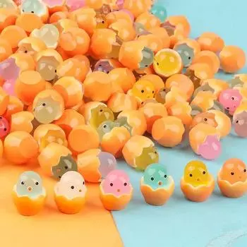 Cartoon Glow-in-the-Dark Chicken Resin Accessories for Car Decoration kawaii accessories fairy garden miniatures decor