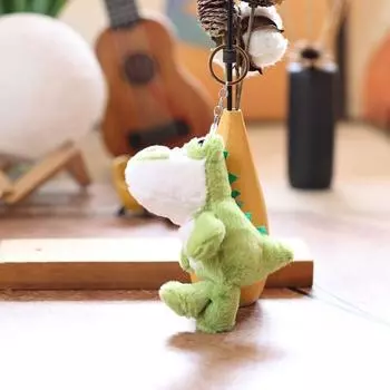 Cartoon Green Cute Crocodile Soft Plush Keychain Pp Cotton Filling Gift Bags