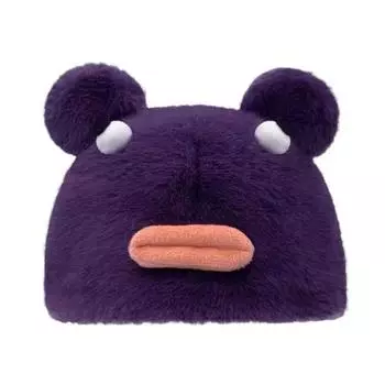 Cartoon Hat Winter Cap Big Eyes Funny Hat Soft Bear Ears Cap Streetwear розовый