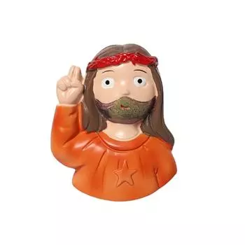 Cartoon Holy Father And Our Lady Creative 3D Personality Resin Design Refrigerator Stickers Home Kitchen Decorations Gift