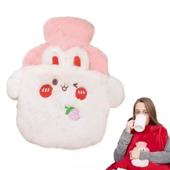 Cartoon Hot Water Bottle Warm Water Bag Plush Cartoon Hand Warmer Winter Warming Bag Hand Feet Warmer For Home Outdoors Offices