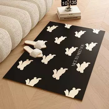 Cartoon Ins Wind Diatom Mud Mat Quick Drying Absorbent Non-slip Carpet Bathroom Toilet Kitchen Door Non-slip Mat 40*60cm