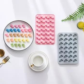 Cartoon Kapibala Animal Silicone Capybara Chocolate Mold Fudge Candy Jelly Mould Cake Decor Baking Ice Tray Gifts Baking Tool розовый