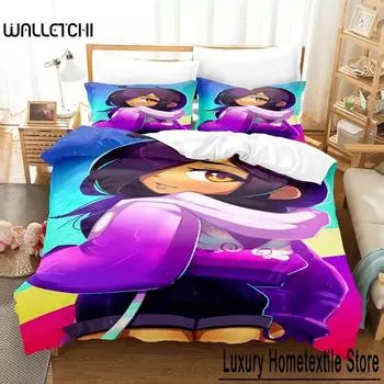 Cartoon Kawaii Aphmaus Bedding Set Boys Girls Twin Queen Size Duvet Cover Pillowcase Bed Kids Adult Fashion Home Textile 70x133cm 2pcs