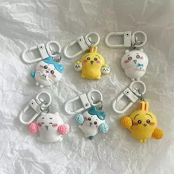 Мультфильм Kawaii Chiikawa кукла кулон анимация периферийный брелок для девочек рюкзак милые аксессуары маленький подарок для детей