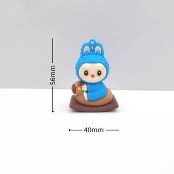 Cartoon Lab Lamb Pvc Doll Key Pendant Car Key Chain School Bag Ornament