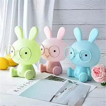 Cartoon LED Night Light Touch New Bunny Table Lamp Baby Kids Room Bedside Night Light Christmas Gifts Decor Home Bedroom Party зелёный