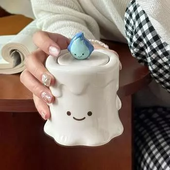 Cartoon Little Fireman Creative Cute Ceramic Toothpick Holder Stylish Living Room Decorative Gift