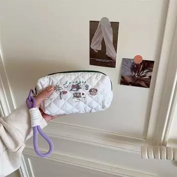 Cartoon Makeup Bag Pen Case Storage Organizer Professional Toiletry Storage Coin Bags style 1