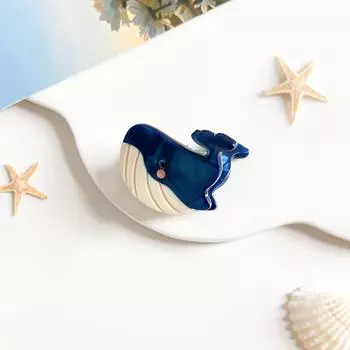 Cartoon marine small animal hairpins are small and delicate acetate pan hairpins, horsetail half-tied shark clips Size fits all