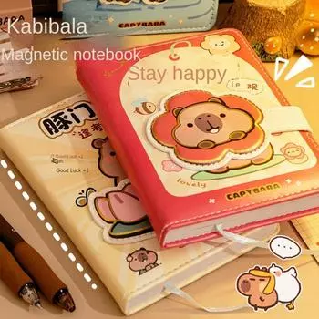 Cartoon Memo Reminder Paper 80pages Notepad Memorandum Portable Capybara Notebook Office Supplies style1