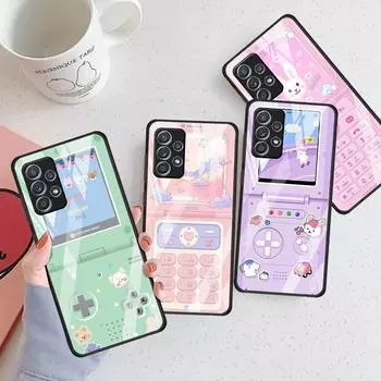 Cartoon Mobile Phone Panel Pattern Glass Case For Samsung Galaxy A52 A71 A50 A51 A70 A21s A31 A72 A10 A12 A30 A22 5G Phone Cover Samsung A53 5G