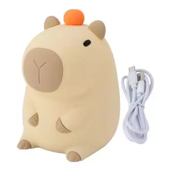 Cartoon Night Light Soft Light Rechargeable Tap Control Dimmable Toddler Nursery Light for Bedroom B