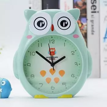 Cartoon Owl Alarm Clock Creative Children s Alarm Clock Desktop Alarm Clock Decorative Decorative Decoration Children s Gifts зелёный