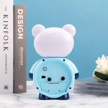 Cartoon Panda Alarm Clock Children s Room Bedhead Desktop Small Alarm Clock Decoration Student Children s Gift Decoration синий