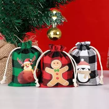 Cartoon Party Supplies Xmas Decor Christmas Gift Bags Gift Box Drawstring Bag Candy Package 1