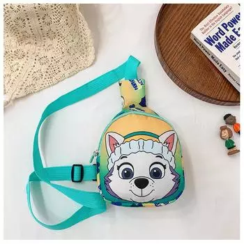 Cartoon Paw Chest Bag Kids Mini Coin Purse Made Of Polyester For Preschoolers