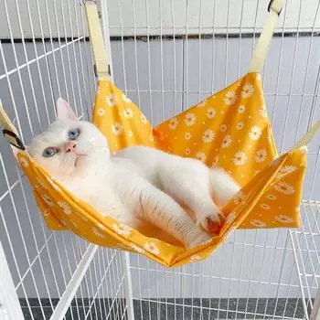 Cartoon Pet Cage Hammock Soft Cat Hanging Basket Pet Swing Beds Cat Swinging Nest For Four Seasons S серый